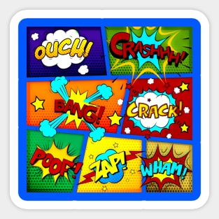 Comic Book Style Panels Sticker